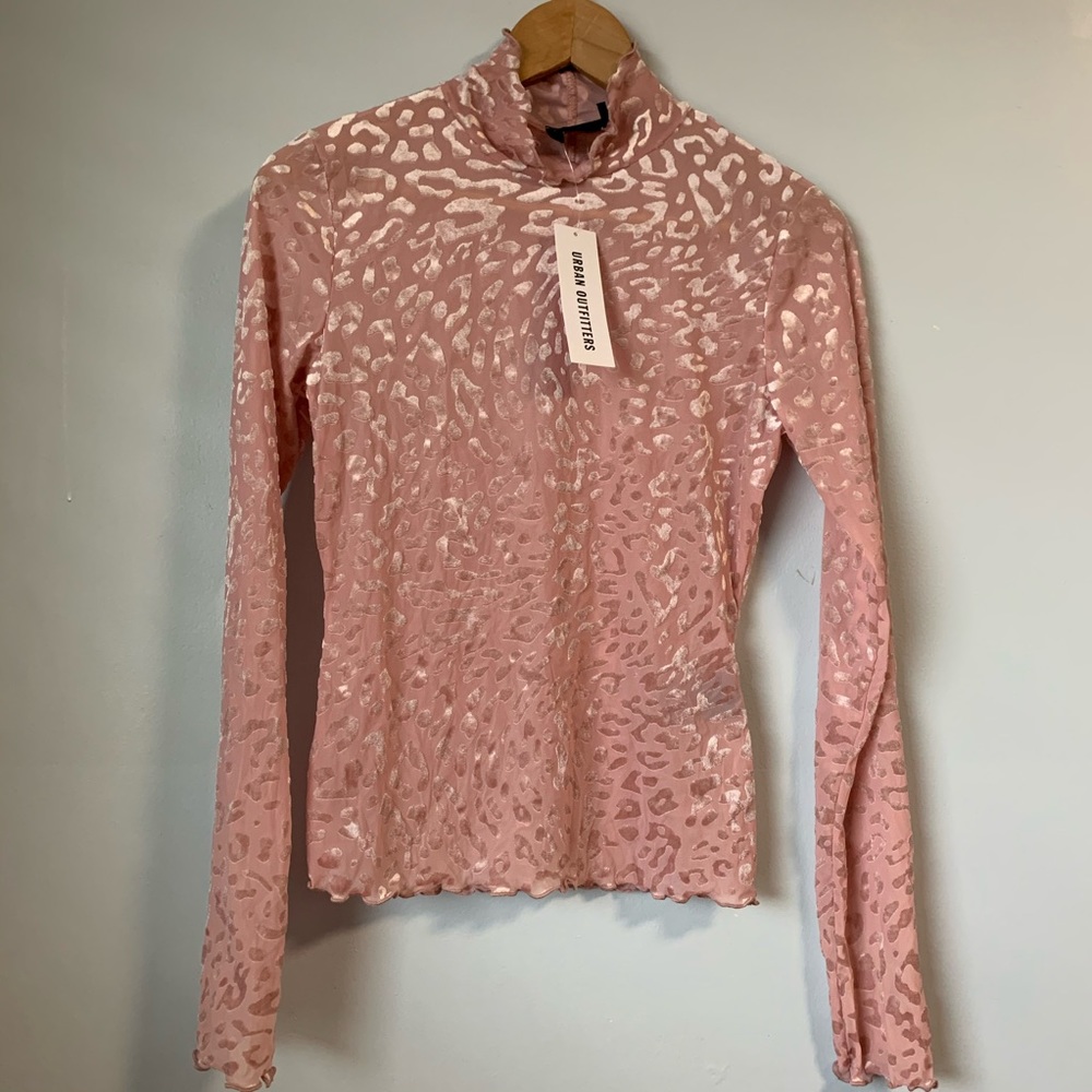 NWT Leopard Print Turtleneck Top